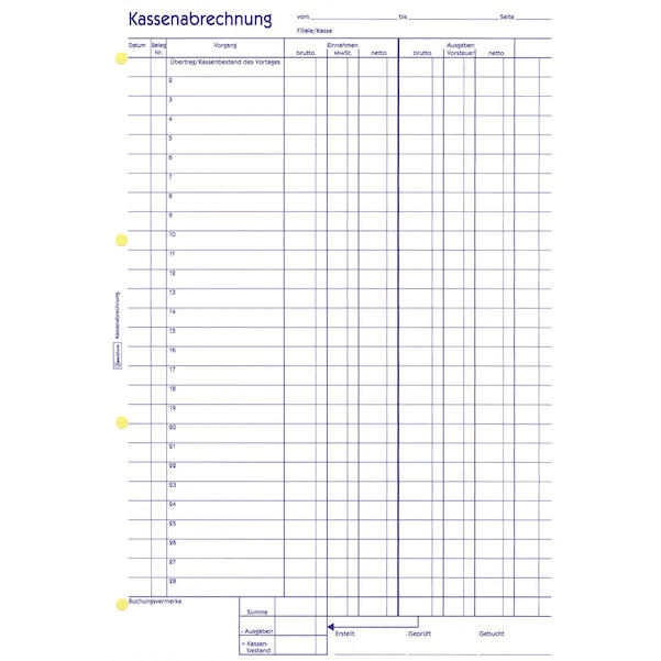 Kassenabrechnung