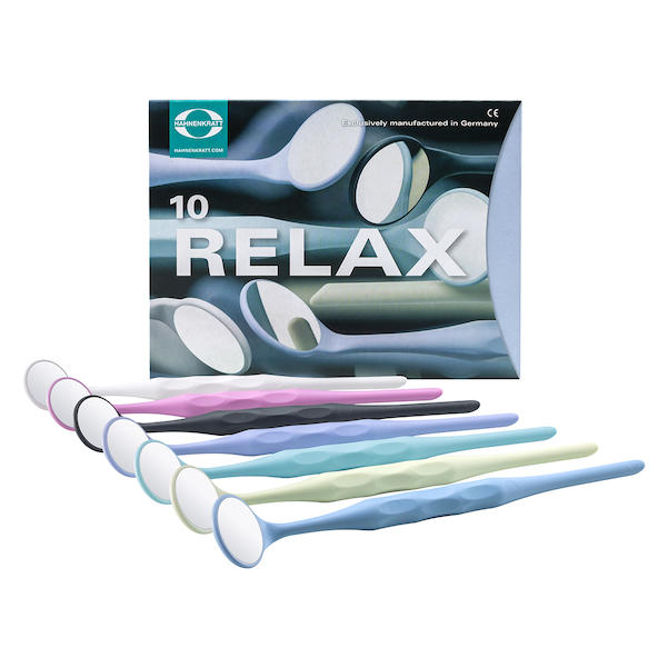 RELAX Mundspiegel Größe 4 (Ø 22 mm), Rhodium - Standardpackung