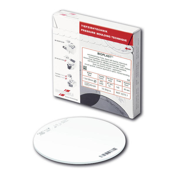 BIOPLAST® klar-transparent, Ø 125 mm (rund)