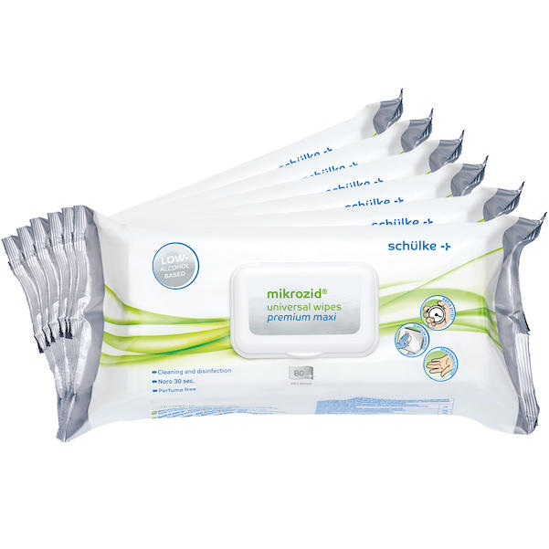 6er Pack Mikrozid Universal Wipes Premium Maxi