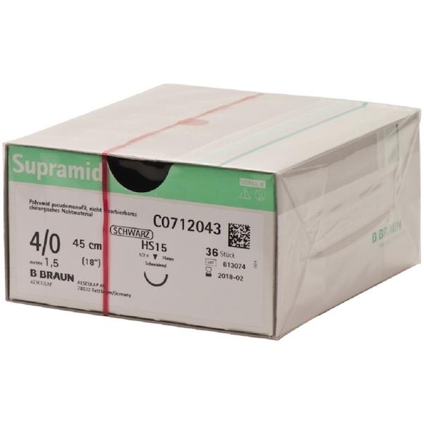 Supramid schwarz, pseudomonofil - Nadeltyp HS 15