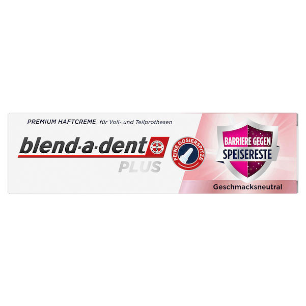 blend-a-dent PLUS Haftcreme Barriere gegen Speisereste