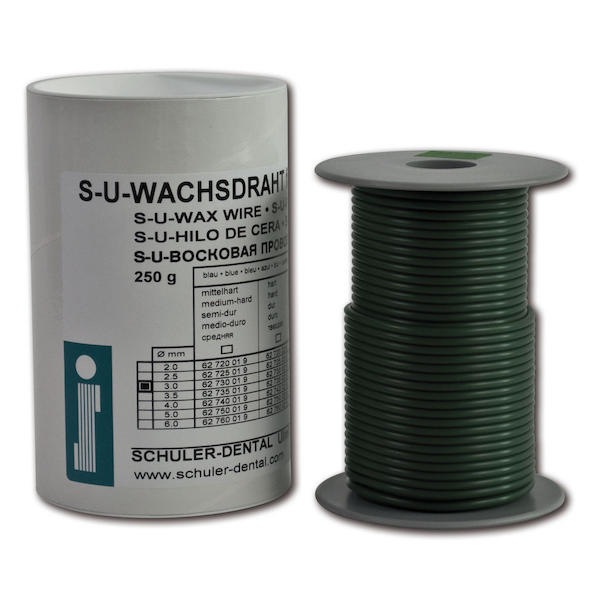 S-U Wachsdraht blau, mittelhart