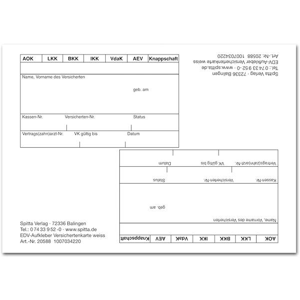 EDV Anschriftenaufkleber